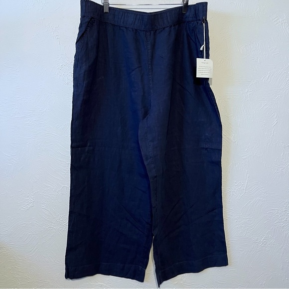 Tahari Pants & Jumpsuits Nwt Tahari 0 Linen Vintage Look Wide Leg